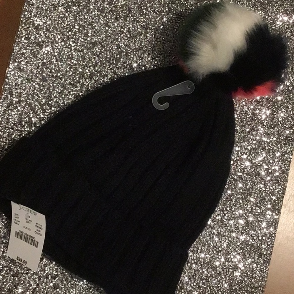 J Crew Beanie with Pom Pom